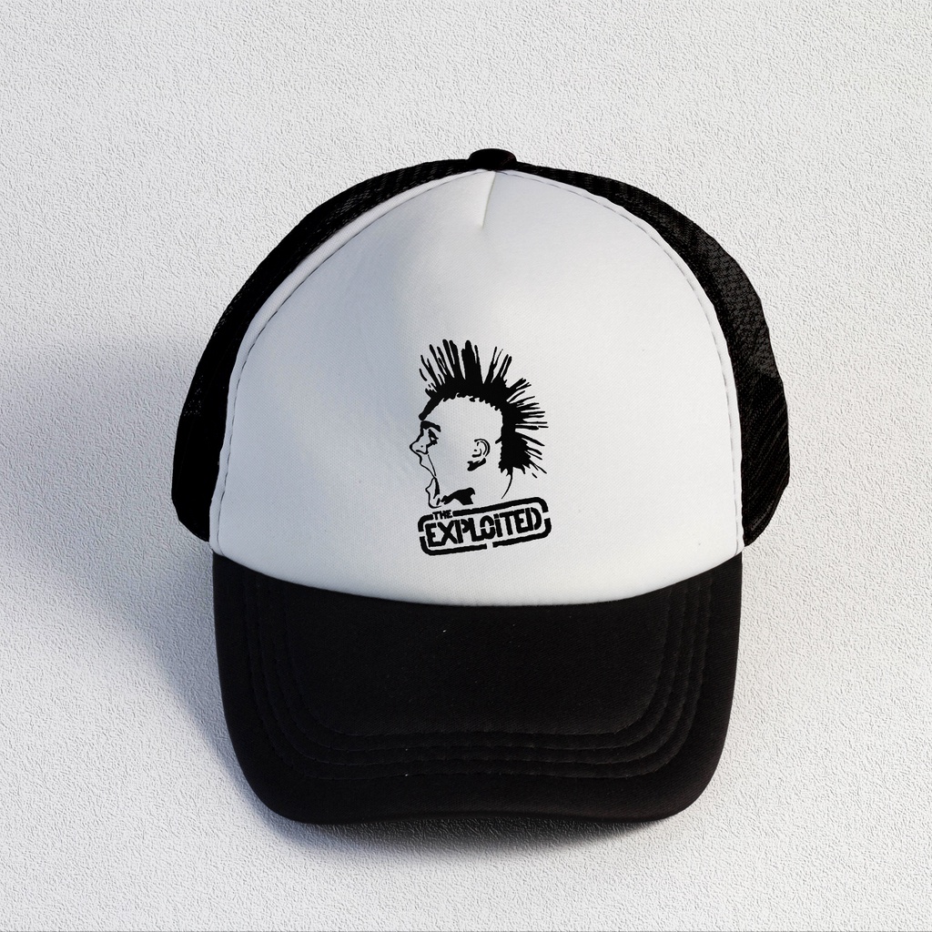 The Exploited | Trucker Hat Best Seller | Topi Pria | Topi | Trucker | Topi Band | Baseball | Band | Topi Jaring | Topi Sablon | Head Studio