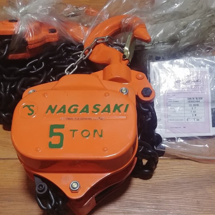 Chain Block Chain Block Takel Nagasaki 5 Ton X 5 Meter Japan