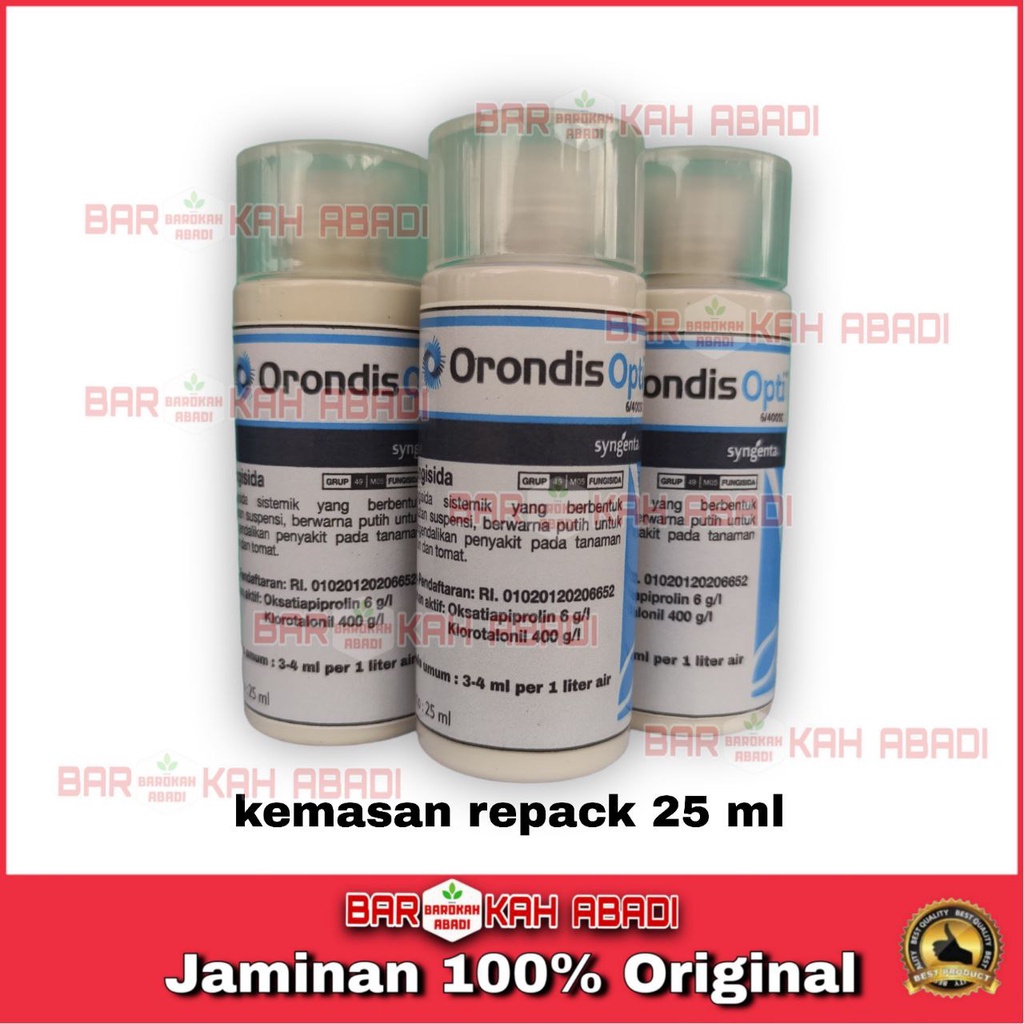 ORONDIS OPTI 6/400 SC ( Repack 25ml ) fungisida sistemik untuk busuk daun batang buah bisa untuk tanaman hias