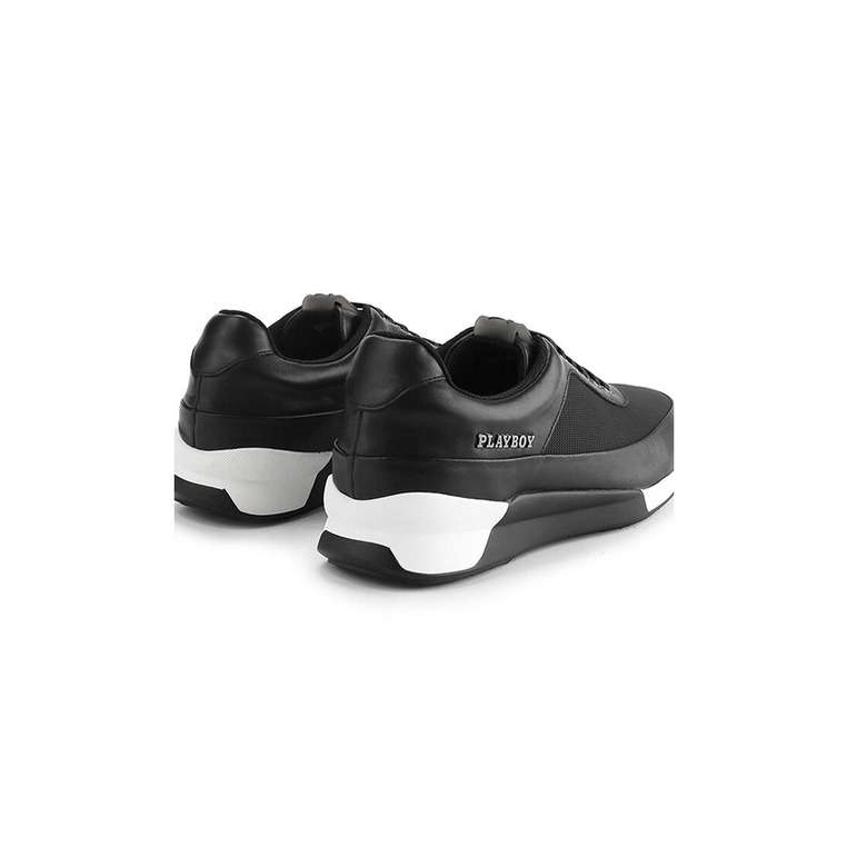 PL14 SEPATU SNEAKER PLAYBOY PRIA ORIGINAL CASUAL KETS BRANDED HITAM