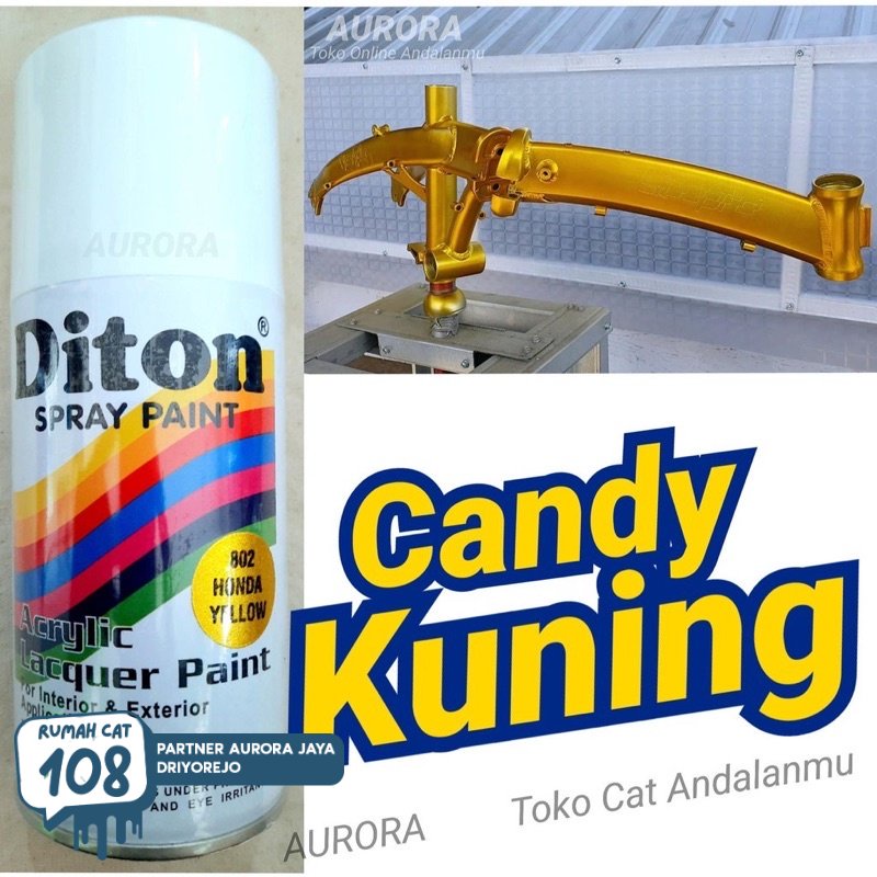 

Pilox Diton Honda Yellow 802 Kuning Candy Tone Candytone Transparan Cat Pilok 300ml Tahan Bensin