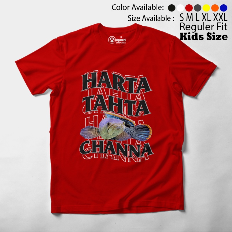 Baju Kaos Atasan Anak Laki - Laki Agatchi Motif Harta Tahta Channa