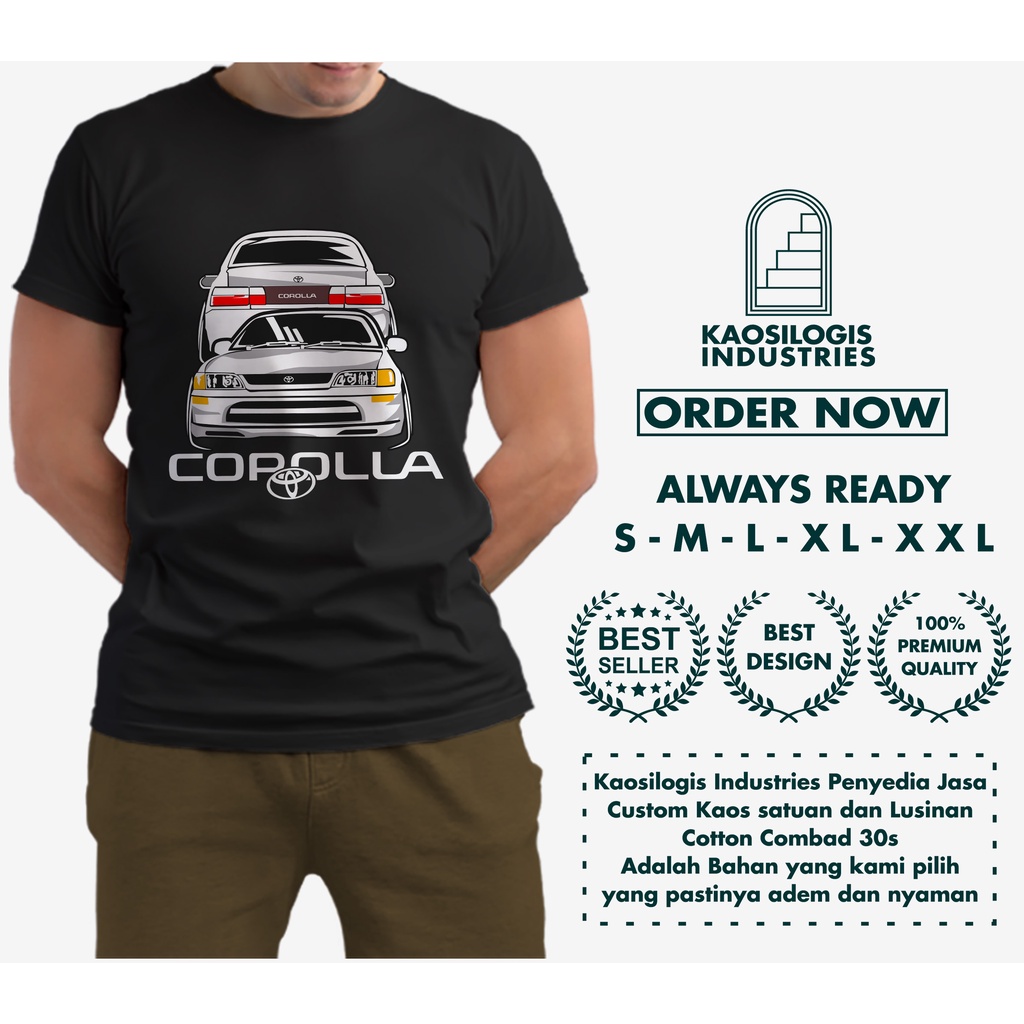 Kaos Baju kaos great corolla AE 101 kaos corolla all new kaos toyota corolla kaos mobil tshirt corol