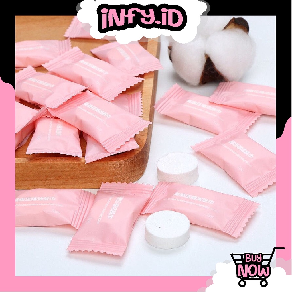 INFY - R714 Tisu Wajah Mini ukuran 24x30cm Tisu Portable Tissue Wajah Untuk Traveling Serbaguna Bahan Kapas Lembut