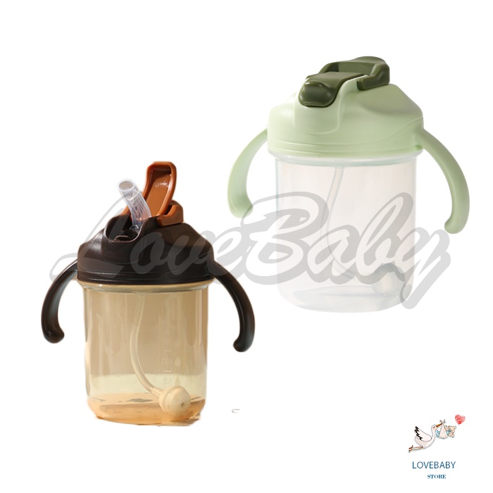 [1KG 8PCS] LBS Botol Minum Sedotan Bayi Gelas Anak Balita Anti Tumpah Cup Baby Sippy Cup 300ml