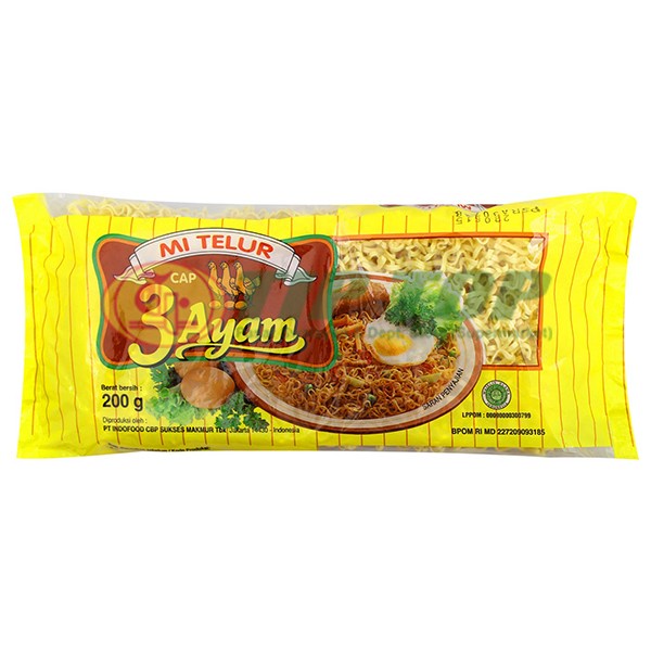 

PROMO 3 AYAM MIE TELOR KUNING 200GR