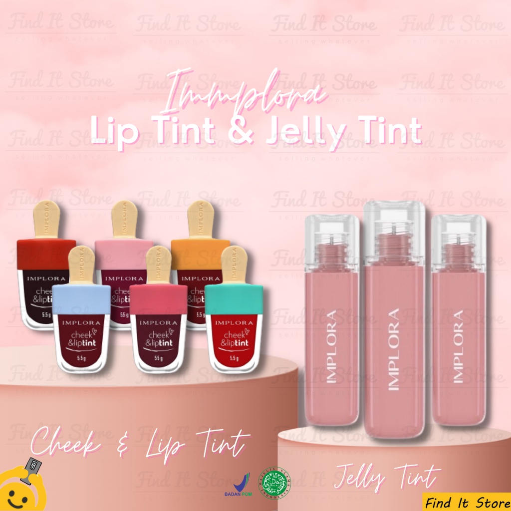 Implora Cheeck and Liptint Lip Tint Jelly Tint BPOM Original