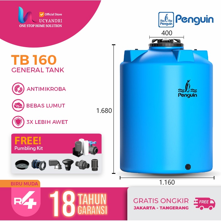 Tangki Air Penguin TB 160 / Toren Air / Tandon Air