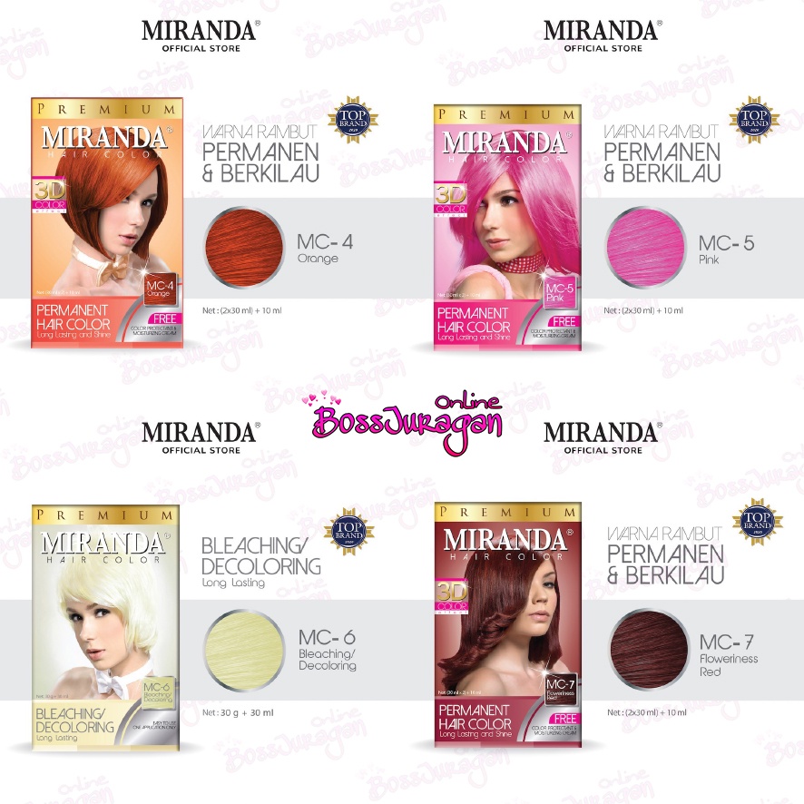 (BOSS) Miranda Hair Color - 30ml ( Pewarna Rambut )