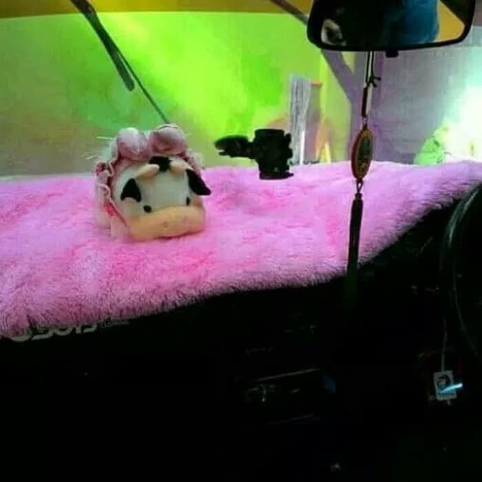 KARPET BULU accessoris karpet bulu dashboard mobil - Putih anti slip rasfur karakter kamar tidur jum