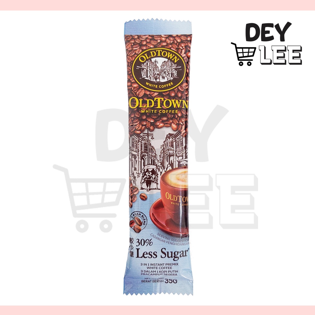 

Kopi OLD TOWN white coffee LESS SUGAR 30% per sachet 35gr eceran