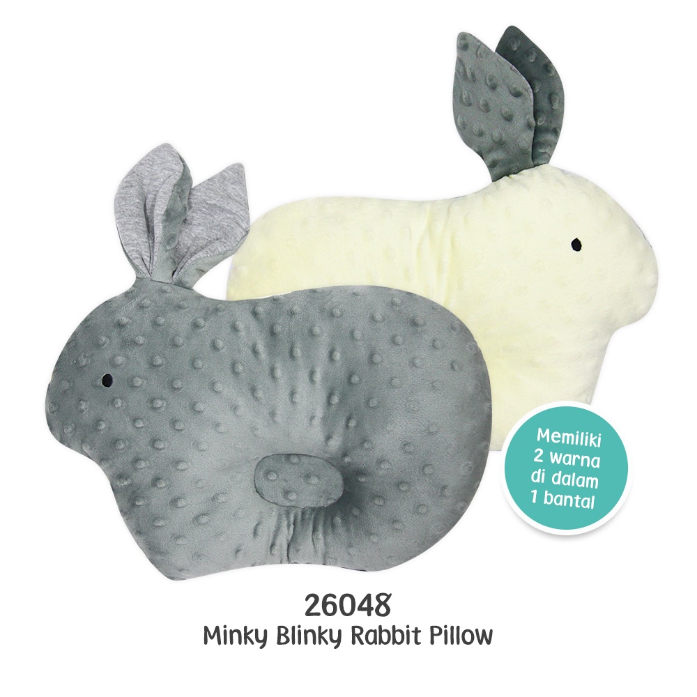 Kiddy Bantal Peyang Bayi / Bantal Kepala Anak Minky Blinky Rabbit Pillow / 26048