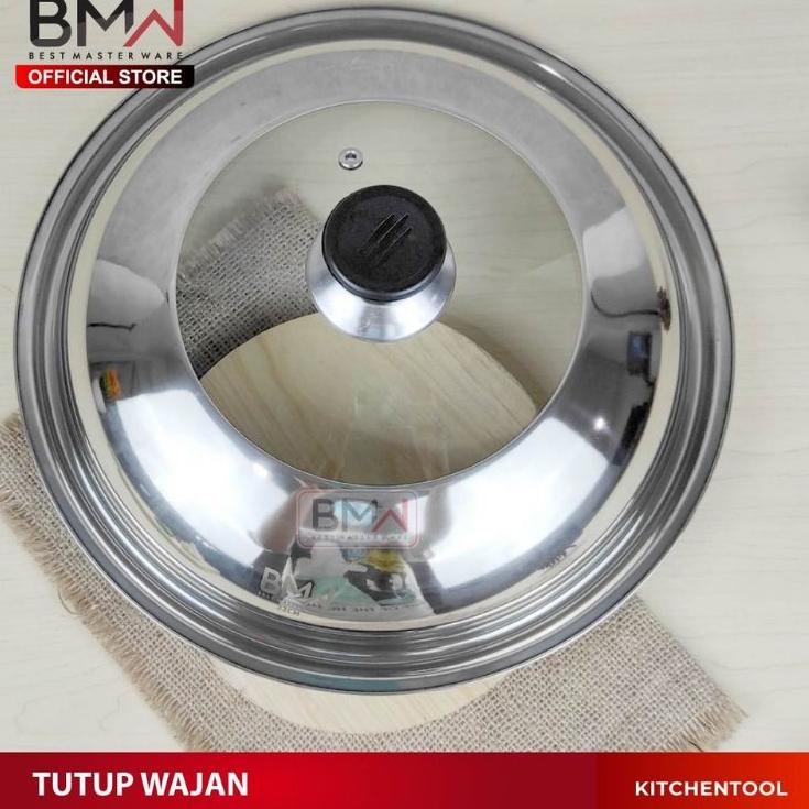 Hot Sale [BMW ORI] Tutup panci kombinasi kaca 34 cm / Tutup penggorengan kaca serbaguna/tutup panci 