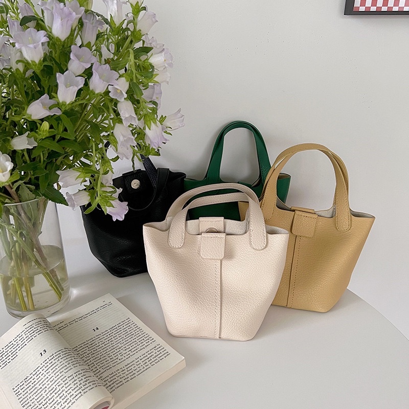 Tas Selempang Kulit Wanita Tas Cewek Mini Korean Soft Texture Bucket Bag GC 8509