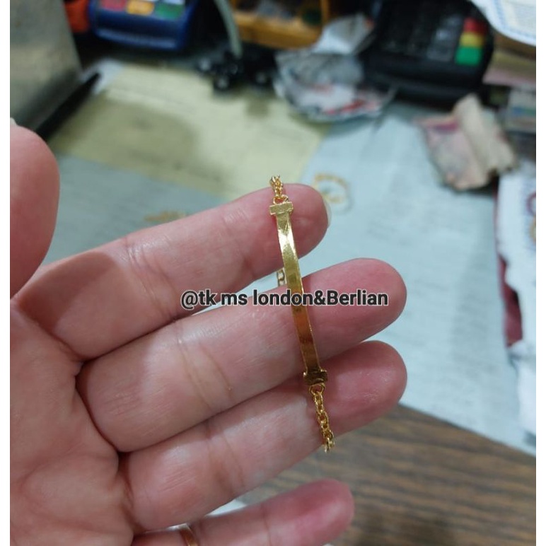 Gelang Plat 7- 10gr Mas London LM 24K/ 99,99. Mas Tu