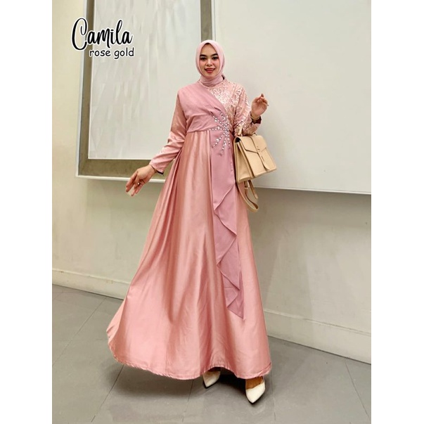 CAMILA Gamis pesta muslimah gaun wisuda gamis kondangan