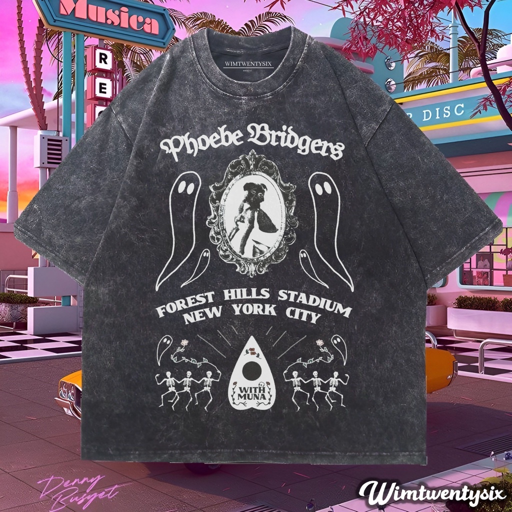 Wimtwentysix “Phoebe Bridgers Forest hill” Oversize T-shirt | kaos washed | vintage tee