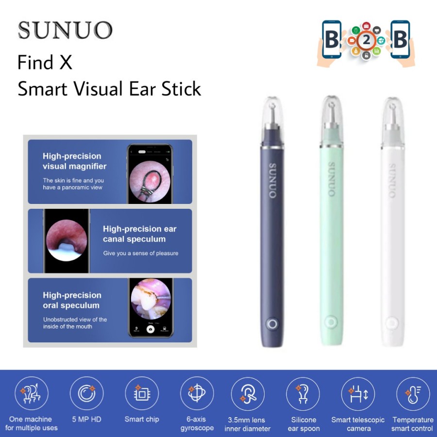 SUNUO Find X Smart Visual Ear Pick Stick Pembersih Telinga Wajah Gigi