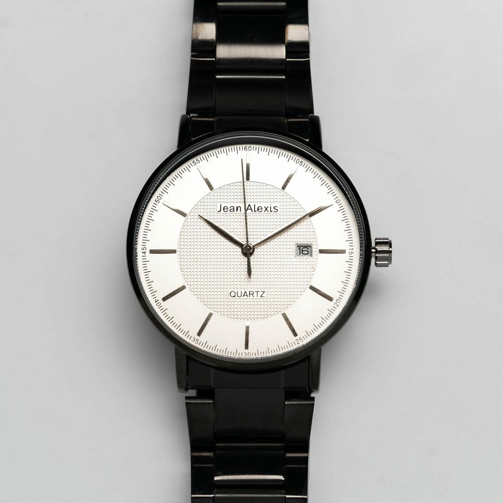 Jam Tangan Pria anti air Jean Alexis ACHERON GHT JA109 - Prestige Edition - White Dial