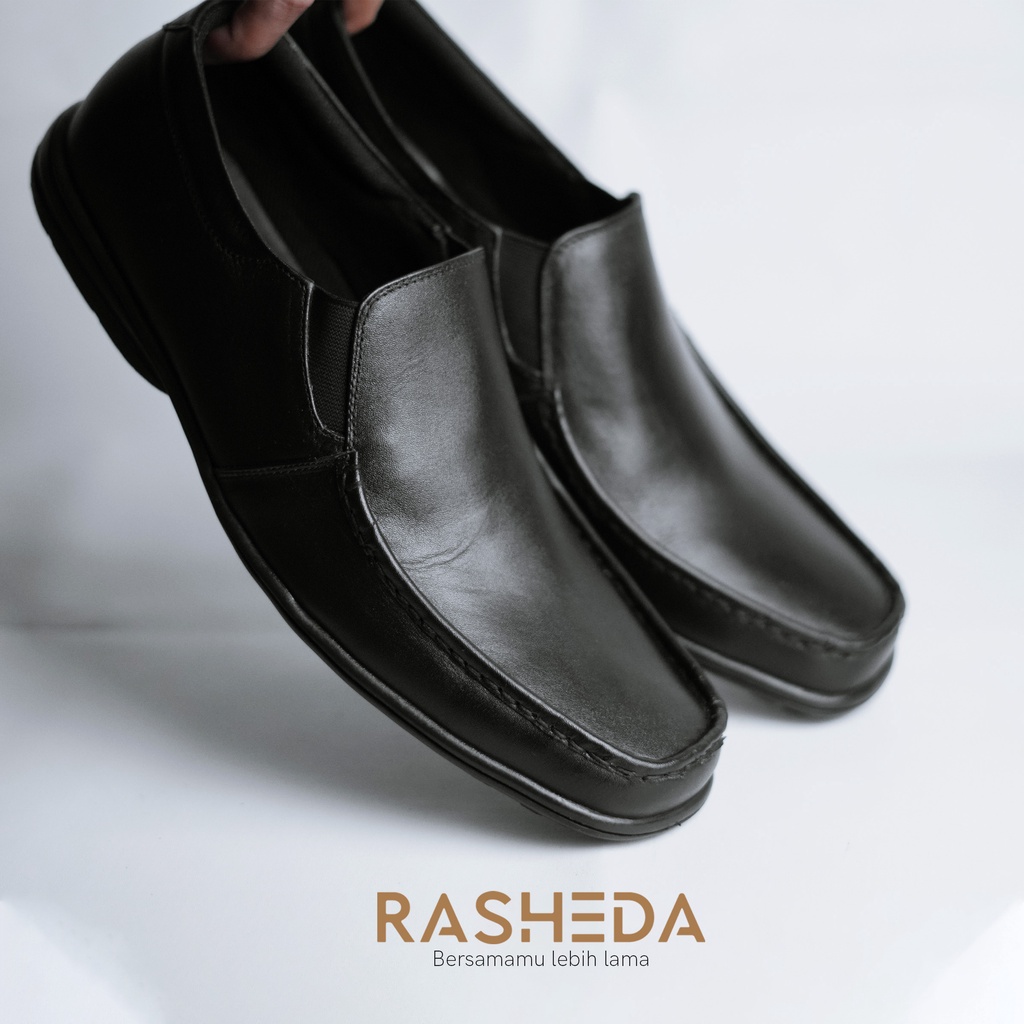 Sepatu Formal Pria Kulit Asli Rasheda B 16 P Kasual Slipon Big Size