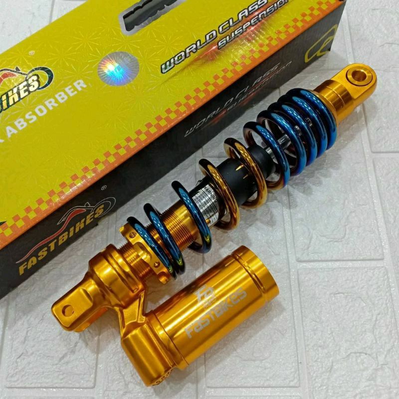 SHOCK SKOKBREAKER TABUNG BAWAH UK 330mm BLUE GOLD BLUE 3 TONE