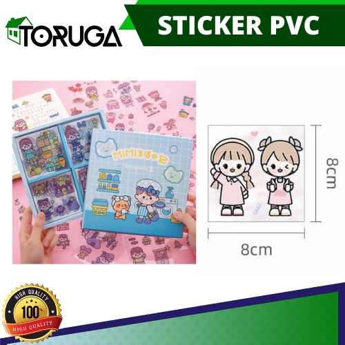 Sticker PVC Waterproof Sticker Dapat 1 Box Isi 100 Lembar