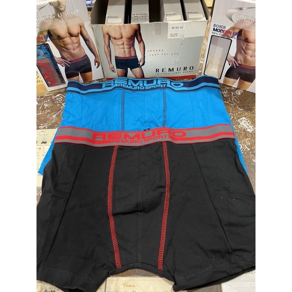 (2pcs) celana dalam boxer pria remuro BOR-01