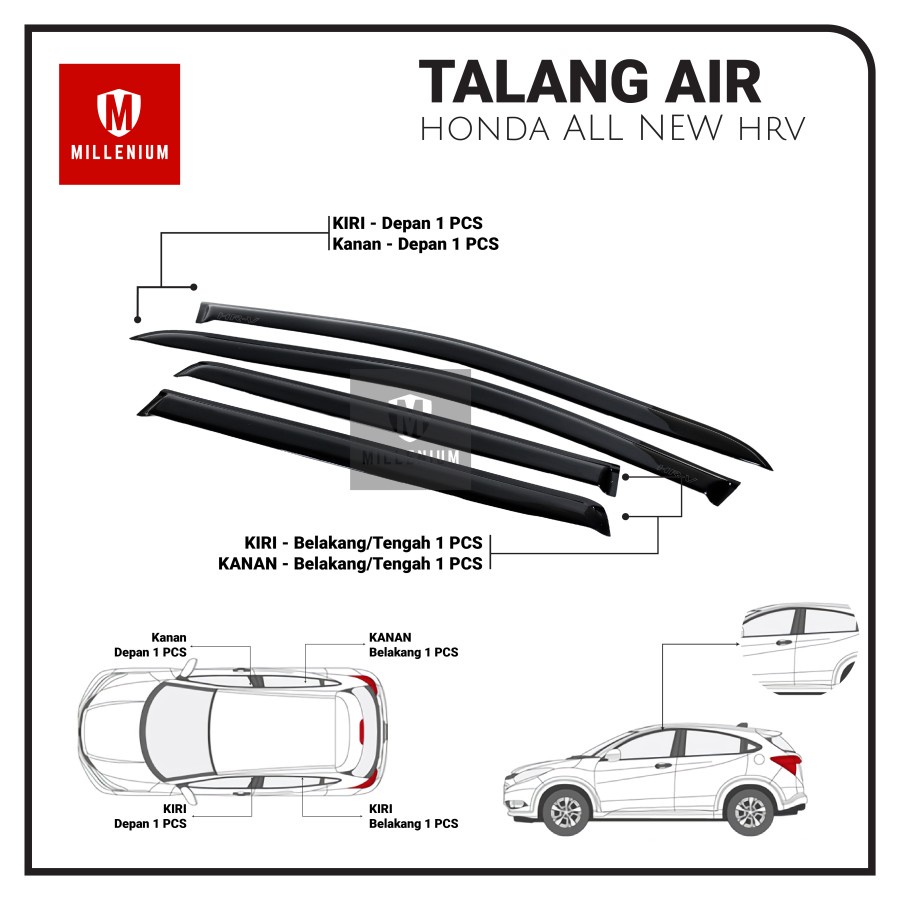 TALANG AIR PINTU MOBIL HONDA ALL NEW HRV 2022 - 2023 MODEL SLIM