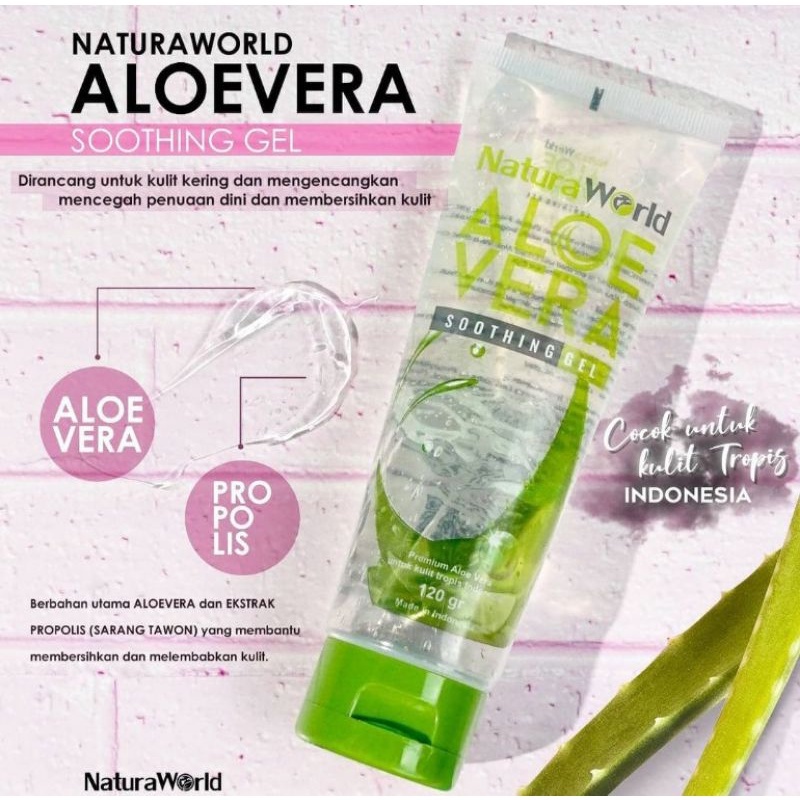 Naturaworld Aloevera Soothing Gel Dan Moisturizing 120 ML