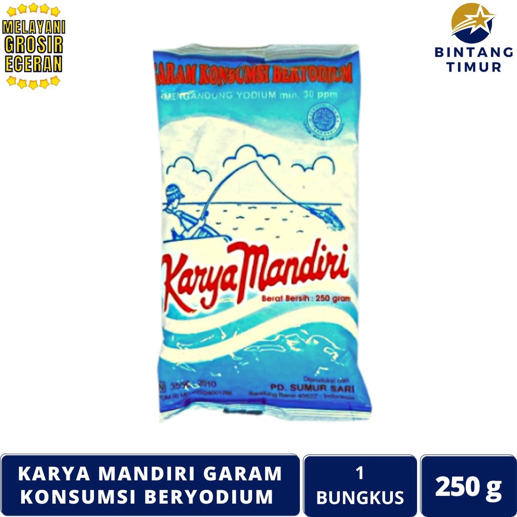 

KARYA MANDIRI Garam 250g - Garam Konsumsi Beryodium