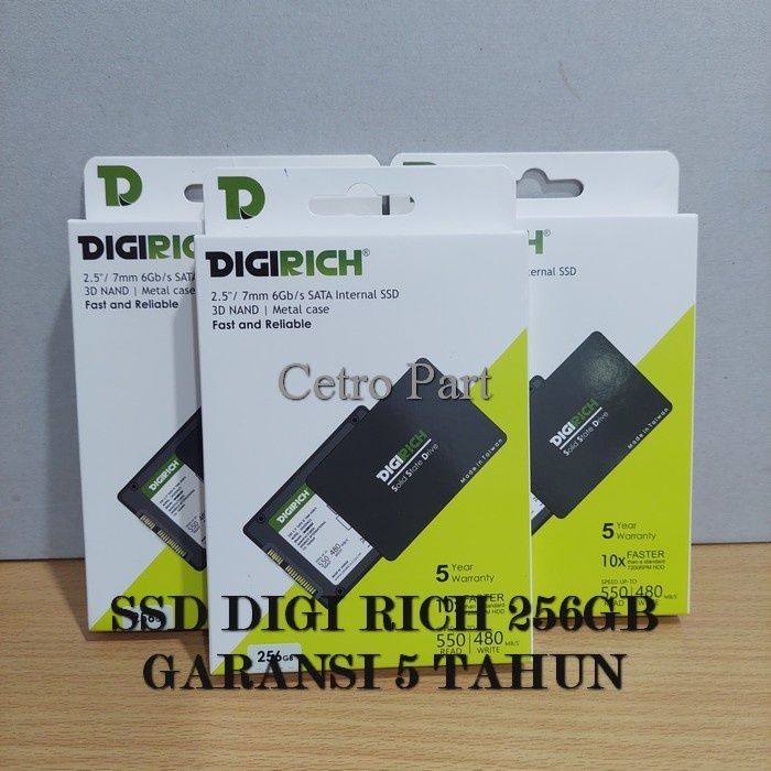 SSD DIGI RICH 256GB 2.5 Inch / 7mm SLIM 6.0Gb/s SATA 3 Internal SSD