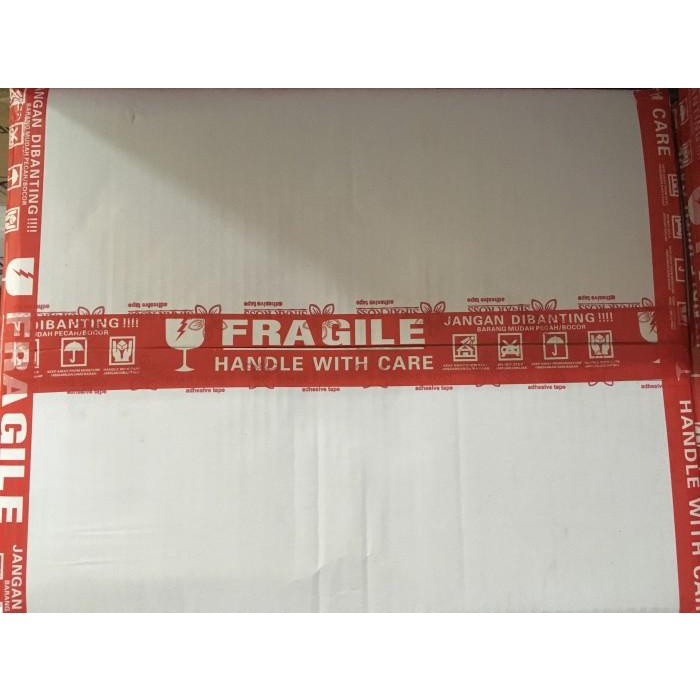 

[CABANG] Lakban Fragile Merah Sinar Ross 2inch 90Y