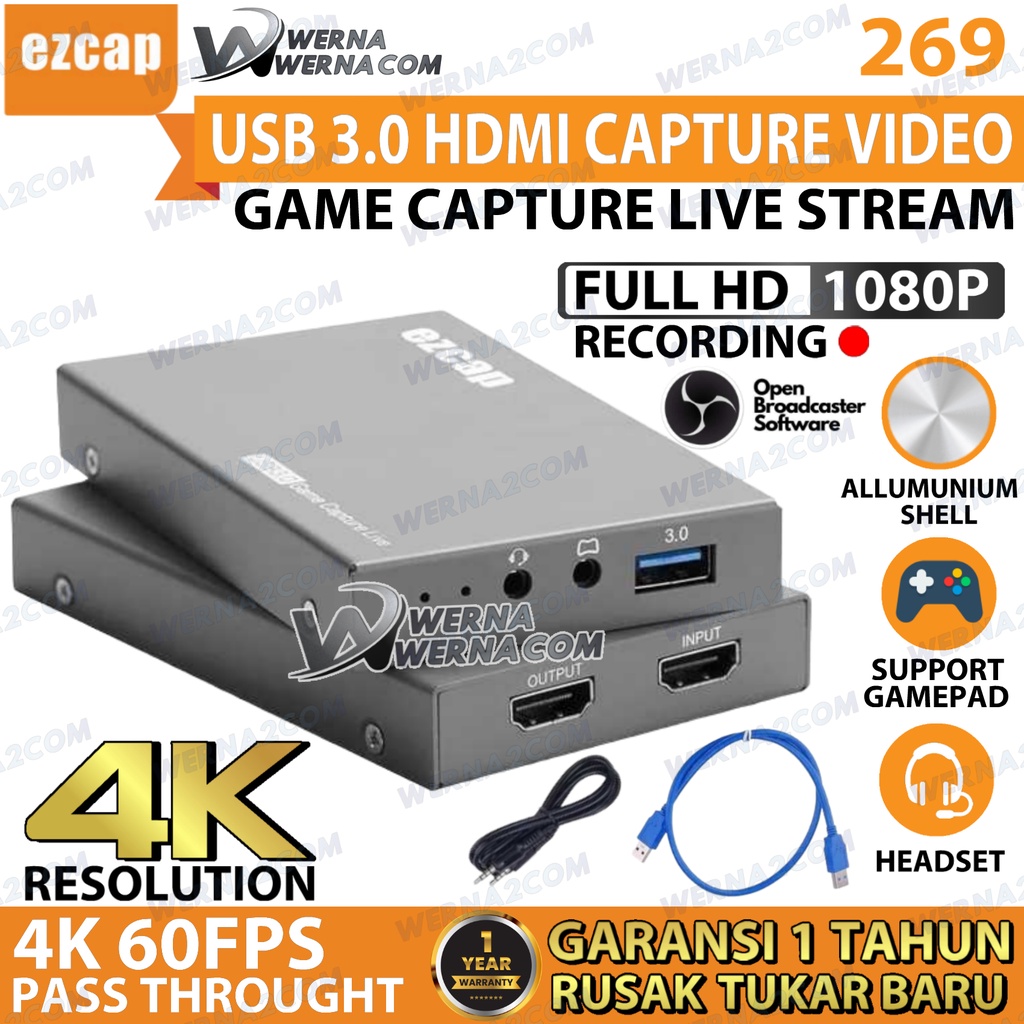 Ezcap 269 USB3.0 HDMI Game Capture video & streaming + support gamepad / EZCAP269