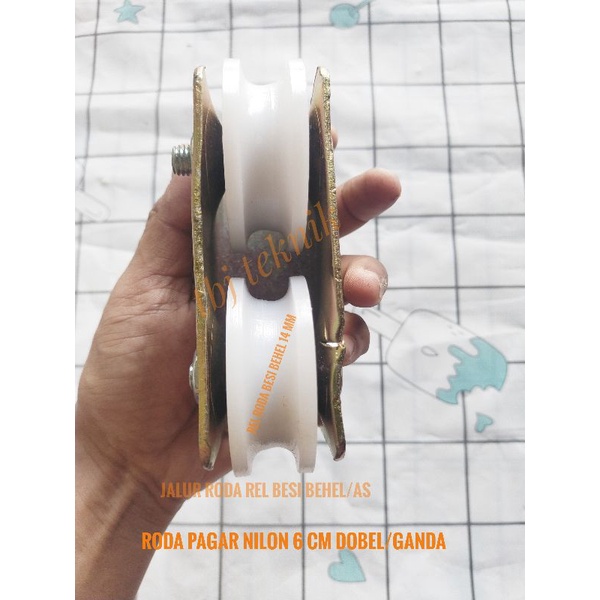 Es_Teh_Mamam Roda Pagar Nilon 6 Cm Dobel/Ganda Anti Karat
