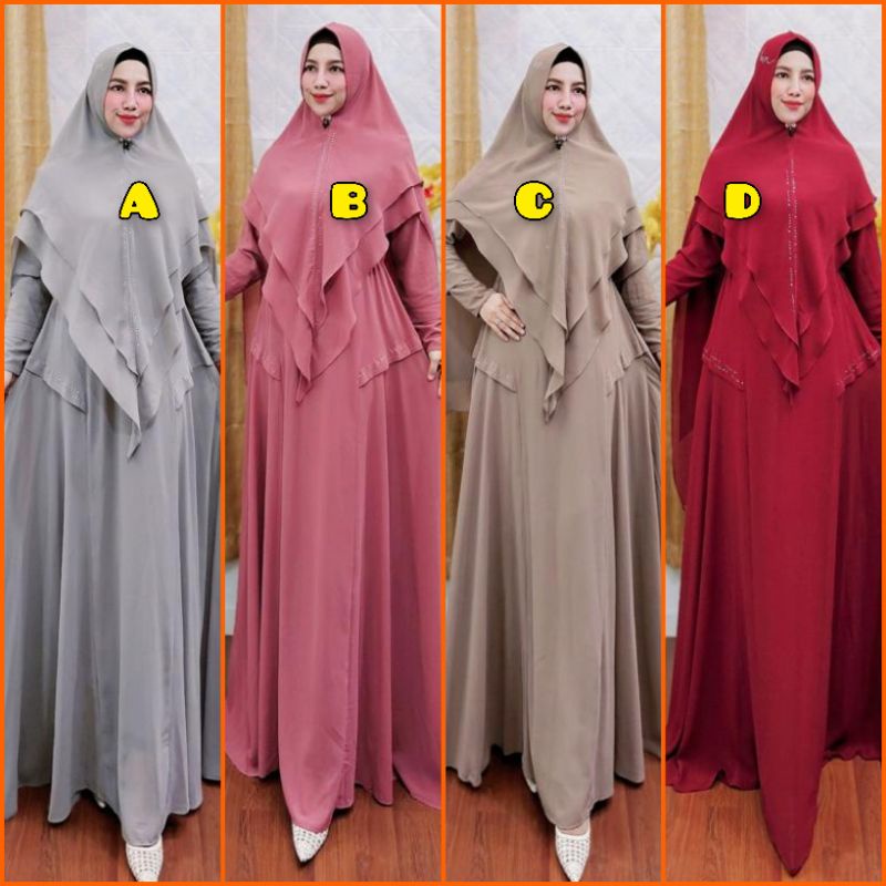 MANDALIKA by Hannatia gamis syari polos