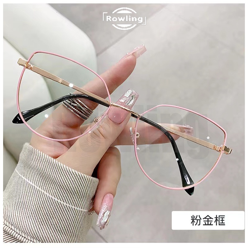 rowling(ka-274)Kacamata Lensa&amp;Frame/New Fashion Blue Light Blocking Reder/Kacamata poliatur tidak teratur Wanita Import Kacamata Fashion