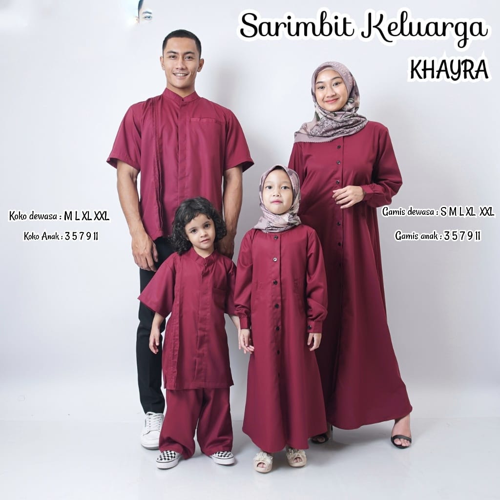 Ratu Mukena [COD] - Sarimbit Gamis Wanita Anak/Sarimbit Khayra/Sarimbit Keluarga/Gamis Anak Polos