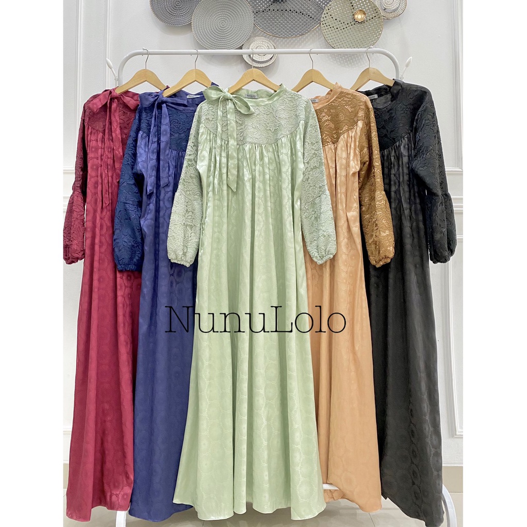 FAZZA BROKAT DRESS BY NUNULOLO ORIGINAL GAMIS