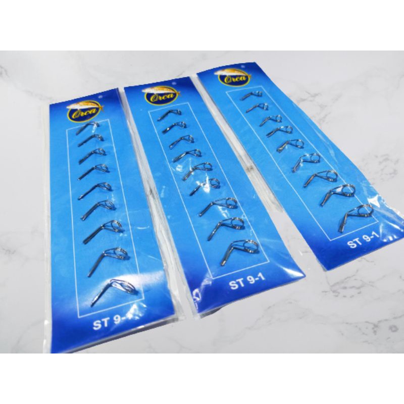 Ring Guide Kawat Orca Kaki Satu - Ring Kawat Joran Set Isi 9