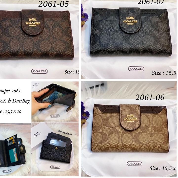 Penjualan Terbanyak.. Dompet Wanita FREE BOX Super Premium 206 lipat branded Free Box kartu & uang L