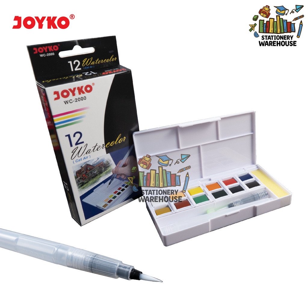 

Watercolor Cat Air Joyko WC-2000 12 Colors Warna