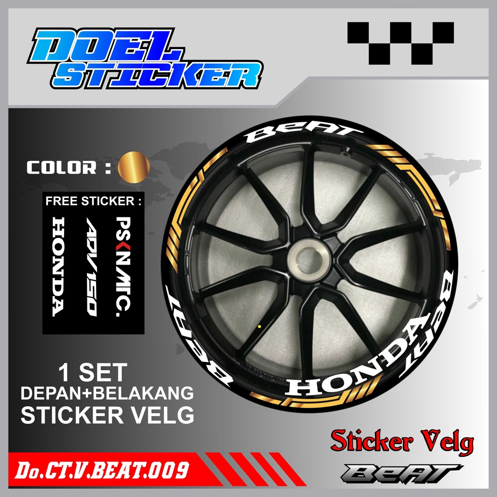 STICKER CUTTING LIST VELG HONDA BEAT VARIASI MOTOR DOEL 009