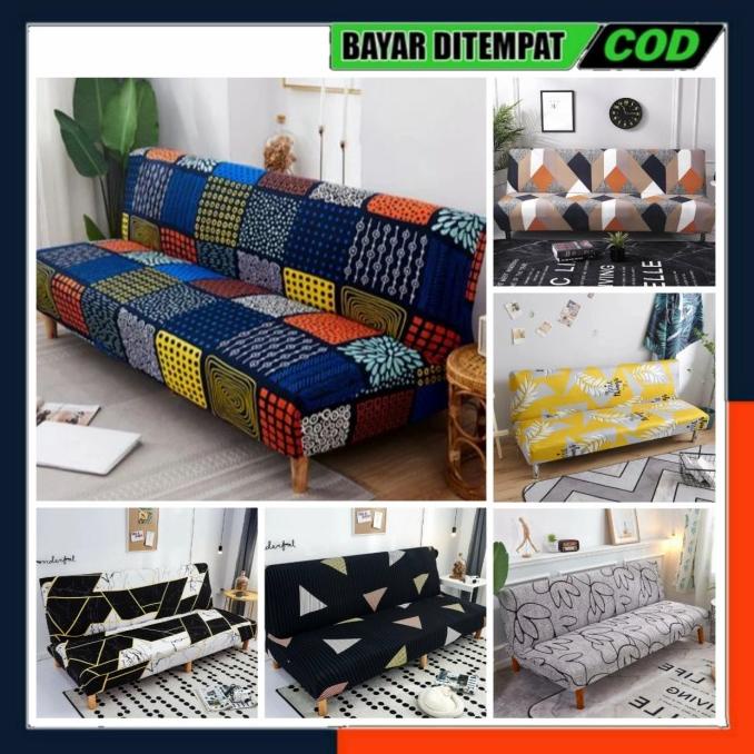 SARUNG SOFA BED COVER SOFA BED MOTIF MEDIUM KURSI INFORMA INOAC