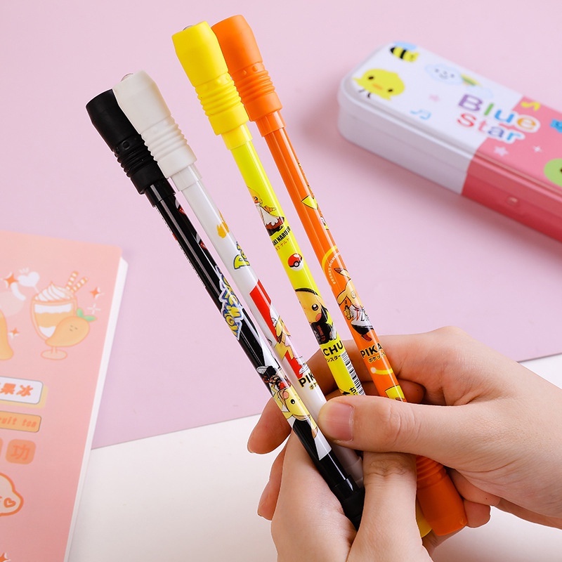 COD ❤️ Pen Puter Spinner Toys/ Spinning Pen/ Pulpen Putar Spinner/ Bolpoin Anti Slip Untuk Anak / Dewasa Anti Stress Rotating Pen Impor Harga Rendah-Bellamy's-New💥 I-Random