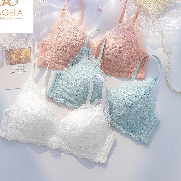 Spesial Nat@l ANGELA PREMIUM JAPAN Bra BH Set Tanpa Kawat Celana Dalam Wanita Bikini Sport Beha Ling