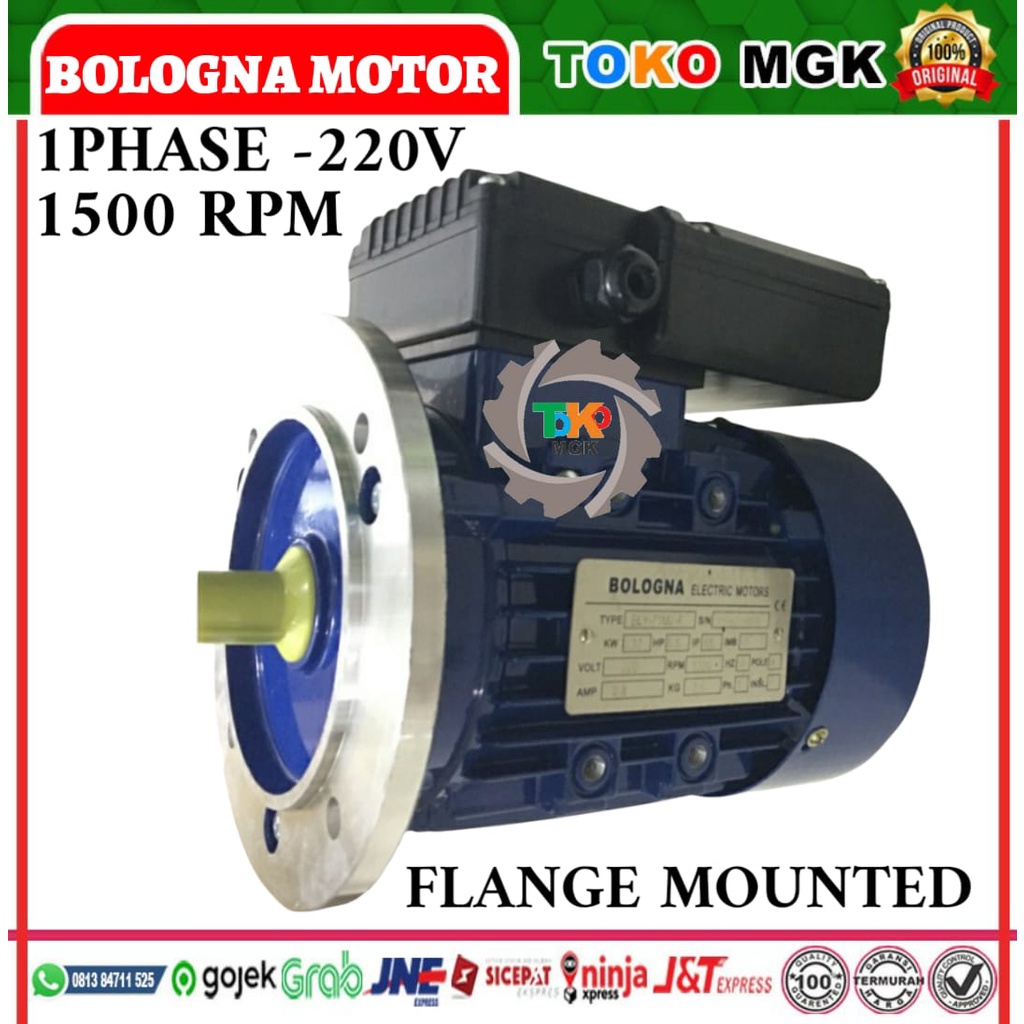 BOLOGNA 1PHASE 0.75KW 1HP 4POLE B5 802-4 ELECTRIC MOTOR DINAMO MOTOR