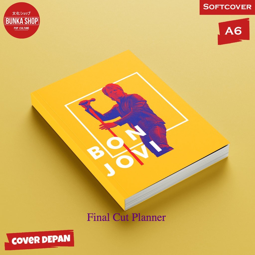 

Pocket Note 80's Band Bon Jovi Softcover A6 Buku Tulis Catatan Notes Agenda Planner Jurnal .