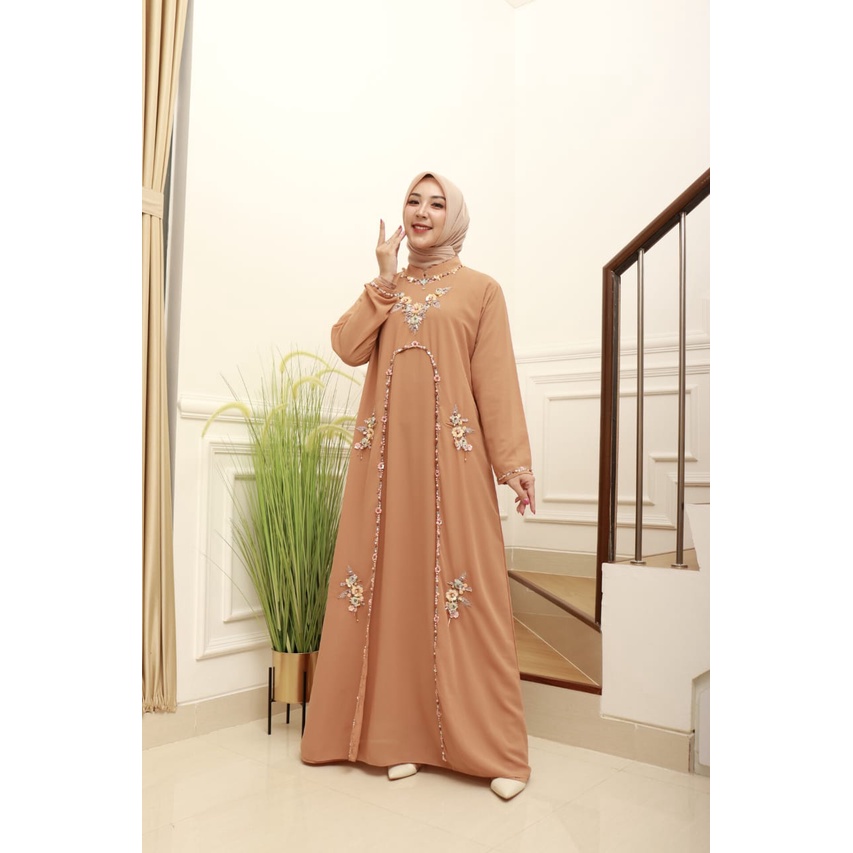 Kaftan Wanita Kondangan | Kaftan Putih Mewah | Kaftan Premium | Kaftan Remaja Kekinian | Dress Kafta