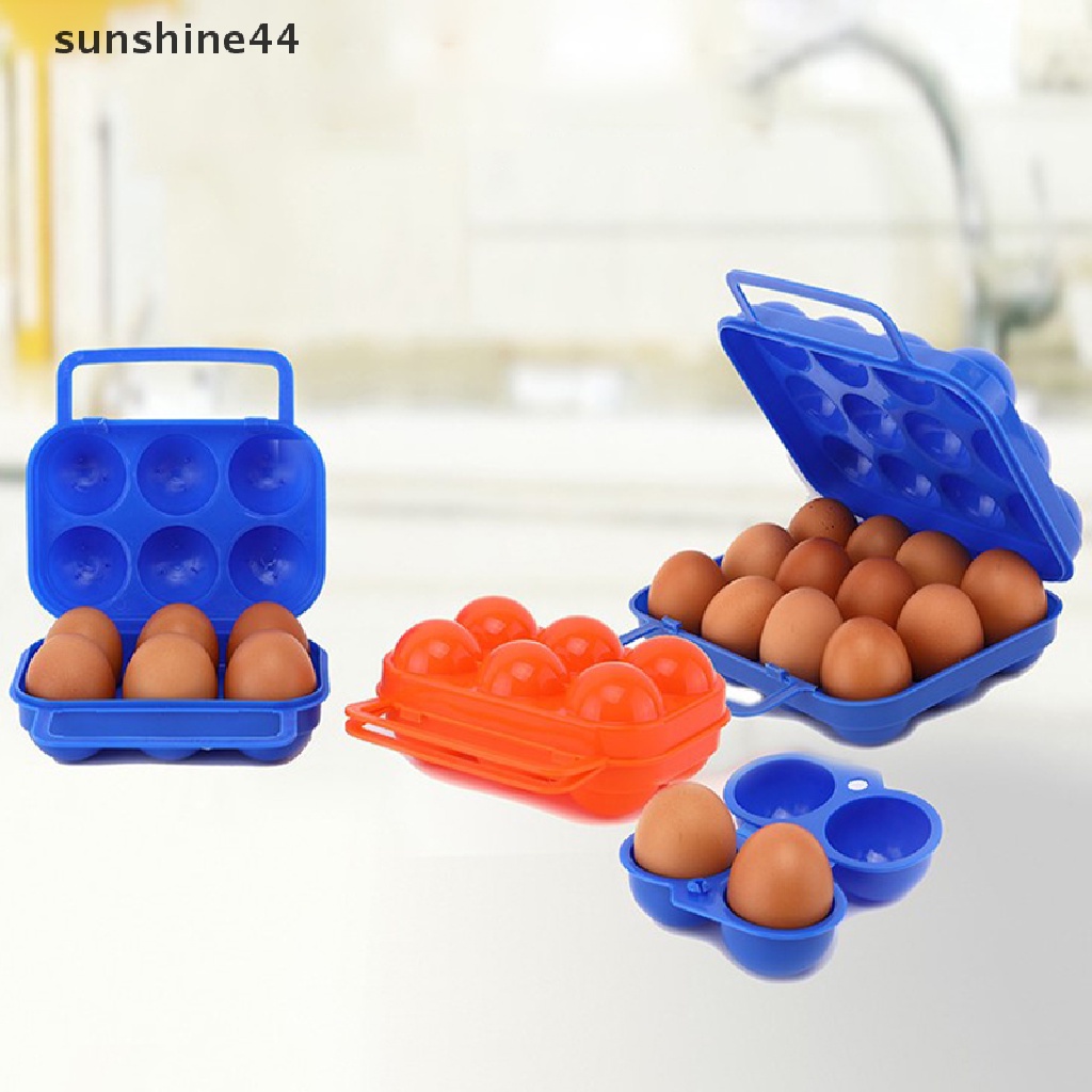 Sunshine Kotak Penyimpanan Telur Portable Bahan Plastik Untuk Outdoor / Camping