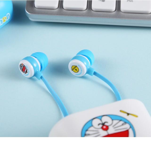 Terlaris [XY-02] / [XY-04] Headset Earphone Motif Kartun Karakter Line Kitty Doraemon / Wadah Earpho